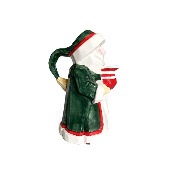 Vintage Boston Warehouse Yuletide Santa Pitcher Hand Painted Holiday Festivities - Picture 6 of 9